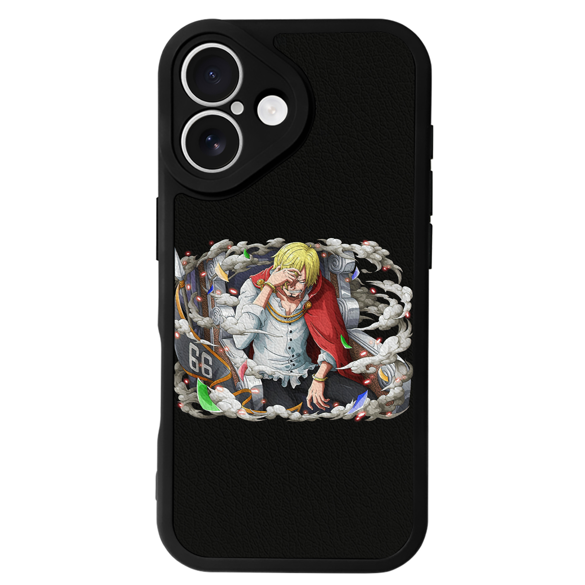 （画像用） ワンピース サンジ ONE PIECE Sanji 【iPhone 16シリーズ対応】シリコンスマホケース（レザー調） 材質：シリコン